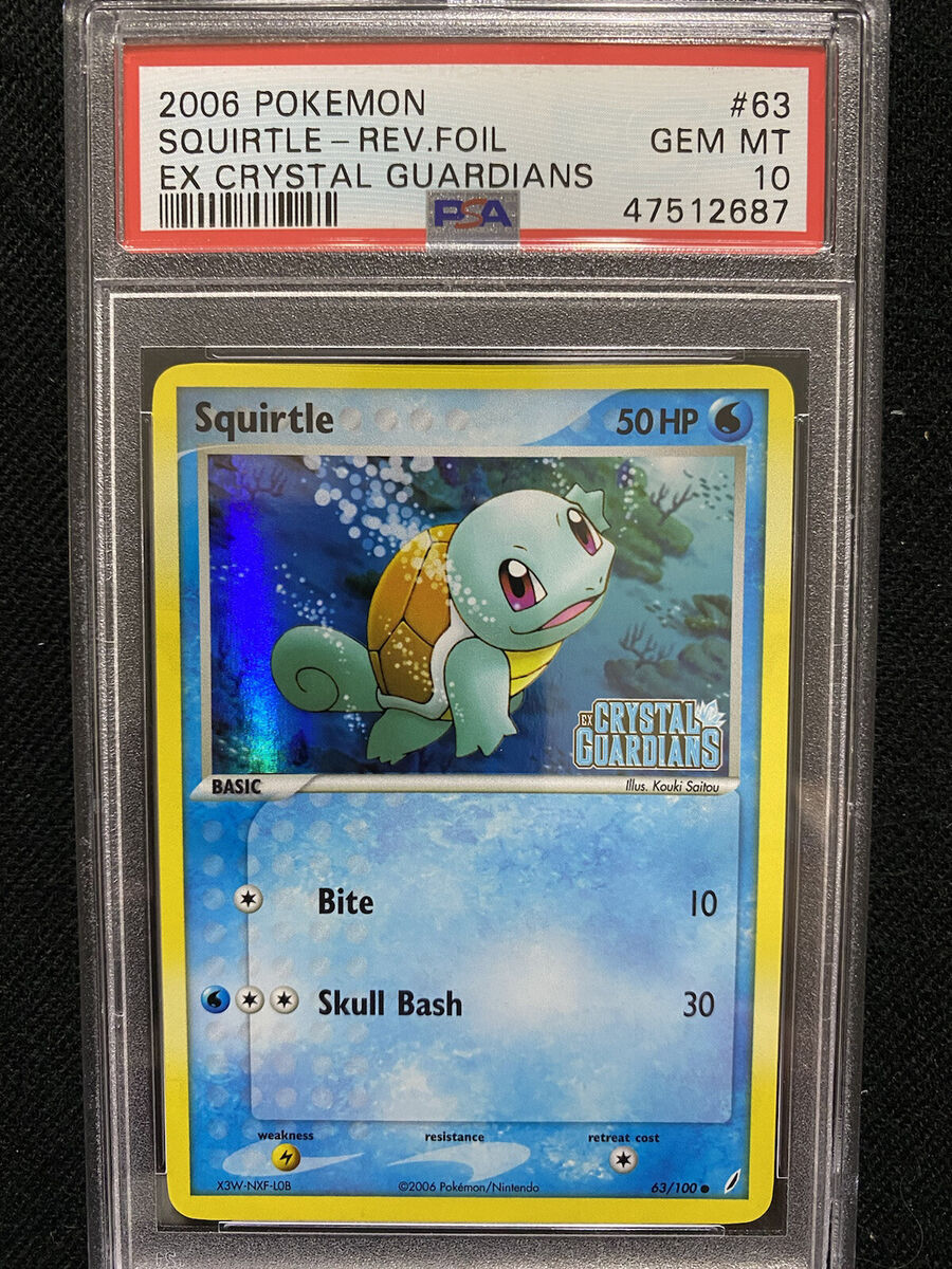 2006 Pokemon EX Crystal Guardians Squirtle Reverse Foil 63 2006 Pokemon EX Crystal Guardians Squirtle Reverse Foil 63
