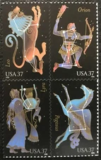 2005 Scott #3945 - 3948, 37¢, CONSTELLATIONS - Mint NH - Block of 4 