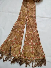 Vintage church metallic vestment brocade stole chasuble christian item1021