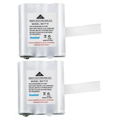 Kastar 2x Battery 3.6V 1200mAh for Midland BATT10 AVP13 X-Talker T71 T75 T77 T79