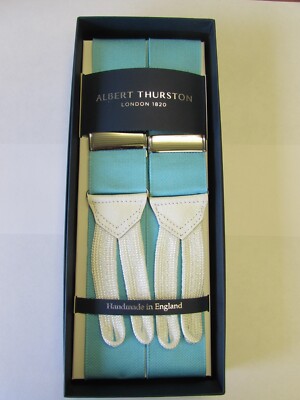 ALBERT THURSTON ICE BLUE BARATHEA BRAID END BRACES