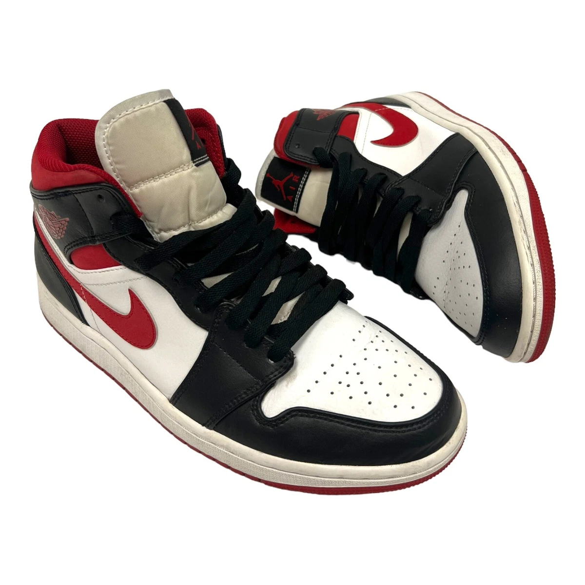 Size Men's 8.5 Nike Air Jordan 1 Mid Gym Red Black White 554724-122