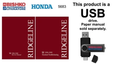 2006 2007 2008 Honda Ridgeline Service Repair Manual w/ ETM manual USB Drive