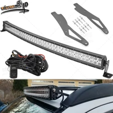 42" Curved Light Bar Upper Roof Windshield Bracket Kit For Subaru Forester 07-21