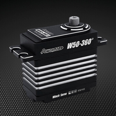 NEW POWER HD W50-360° 694.4oz/0.9s Steel Gear Winch Servo FREE US SHIP