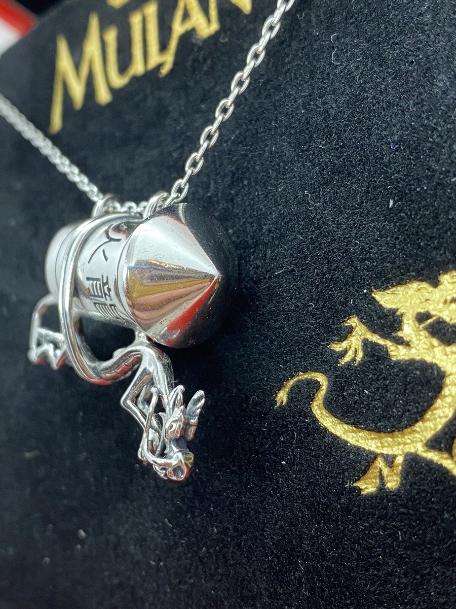 Disney X RockLove Mulan Mushu Firecracker necklace Dragon Charm