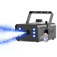 1500W Fog Smoke Machine 6LED RGB Light Fogger 18000cu.ft/min Portable Remote USA