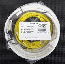 PPC Phone Kit Coax Cat 5e Phone Jumper 2 Way Splitter Mfg CH-SIK-PHONE-02