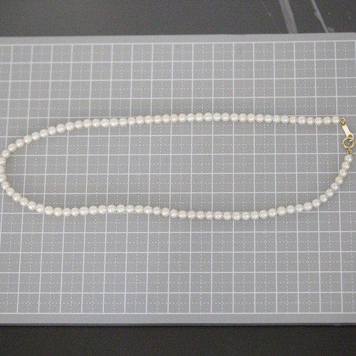 TASAKI 4~4.5mm Pearl Necklace, 18K Yellow Gold, 38cm, with Box, 5664A - Picture 4 of 5
