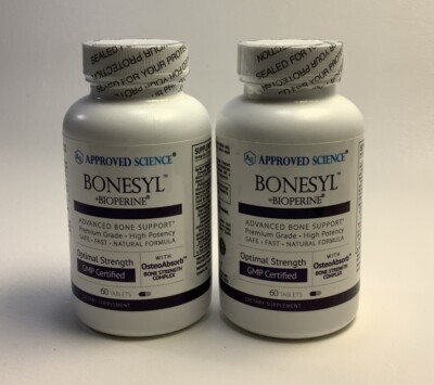 Approved Science Bonesyl +Bioperine Advanced Bone Support 60 Tablets - Lot Of 2