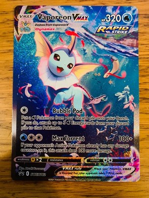 NM! Vaporeon VMAX SWSH182 Schwert & Schild Premium Collection Promo Pokemon Karte!