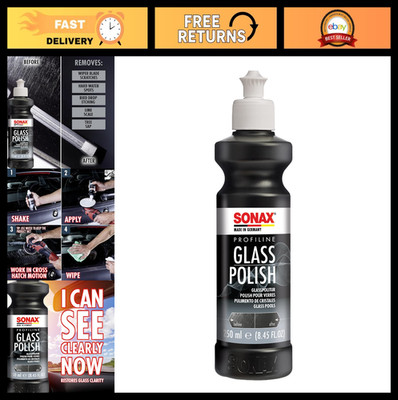 Glass Polish for Car Windows - 250ml, Removes Scratches & Etching, Silicone-Free