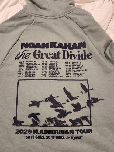 NOAH KAHAN HOODIE 2026 GREAT DIVIDE TOUR OFFICIAL MERCH PASADENA ROSE BOWL