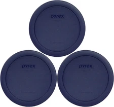 7201-PC 4-Cup Dark Blue round Replacement Lids - 3 Pack - Original Genuine  - Ma