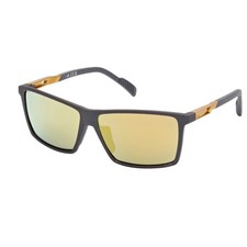 Adidas Golf Men SP0058 Full Rim Sport Sunglasses, Gray Frame/Yellow Lens