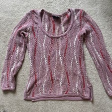 Vintage Pullover Damen klein 6-8 rosa Strick ...