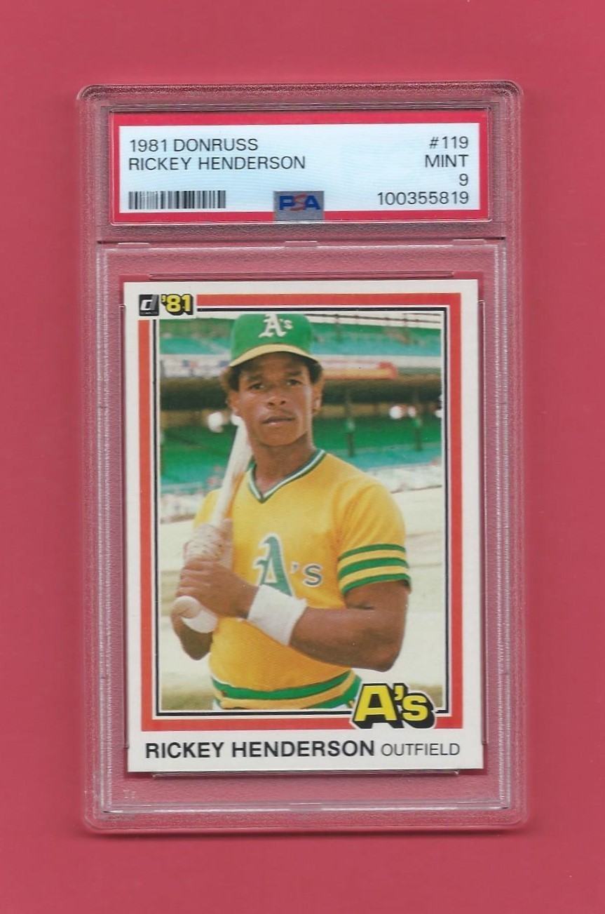 1981 Donruss Rickey Henderson #119 PSA 9