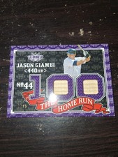 Jason Giambi #7/15 2024 Leaf Lumber Purple Game-Used 100 Home Run Bat Relic 