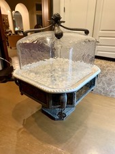 Gracious Goods GG Versailles Cake Stand Pedestal Ceramic Plate & Glass Dome