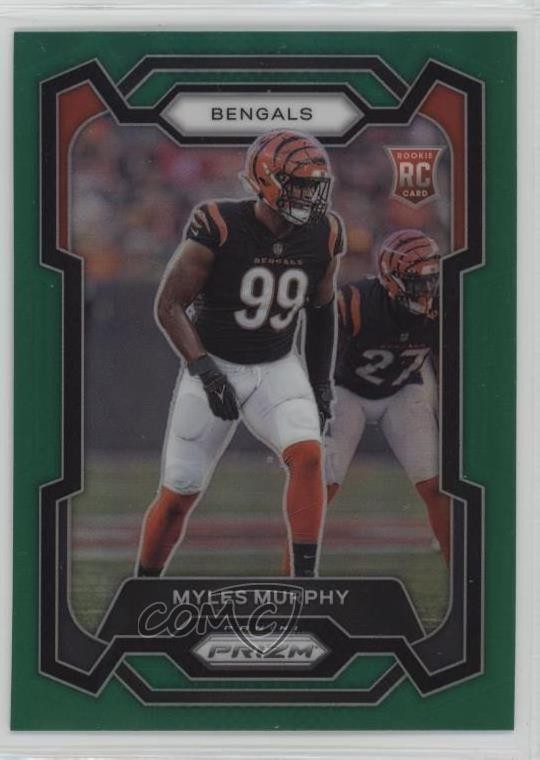2023 Panini Prizm Rookies Green Prizm Myles Murphy #320 Rookie RC 17dt