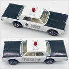 Hot Wheels Redline 69 US Black & White Police Cruiser Red Light Nice