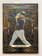2023 Panini Chronicles - Obsidian Larry Walker #38 Electric Etch Orange /75
