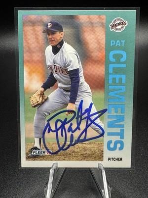 Pat Clements Autographed 1992 Fleer Card #602 San Diego Padres