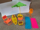 Vintage 1978 Barbie Beach furniture & accessories