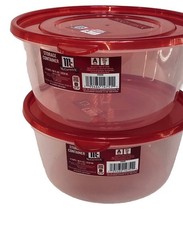 McCormick Round Food Storage 12 cups 96 FL OZ. set  2 With Lids Brand New W/tags
