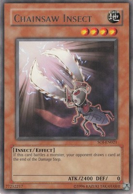 Yugioh Kettensägeninsekt SOI-DE021 Rare LP
