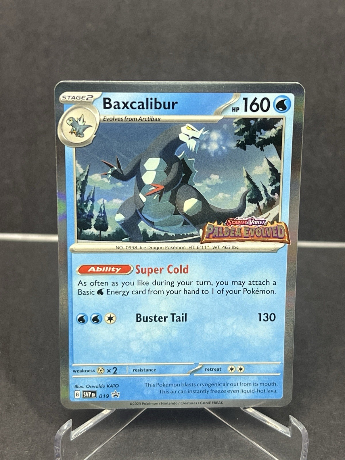 2023 Pokemon Baxcalibur SVP019 Paldea Evolved Black Star Promo Holo