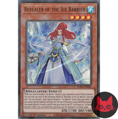 Yugioh Enthüller der Eisbarriere SDFC-DE002 Ultra Rare 1. Auflage NM