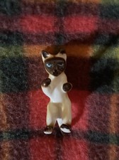 Rare Vintage Siamese Cat With Attitude Porcelain Figure Ornament 8cm- Vgc