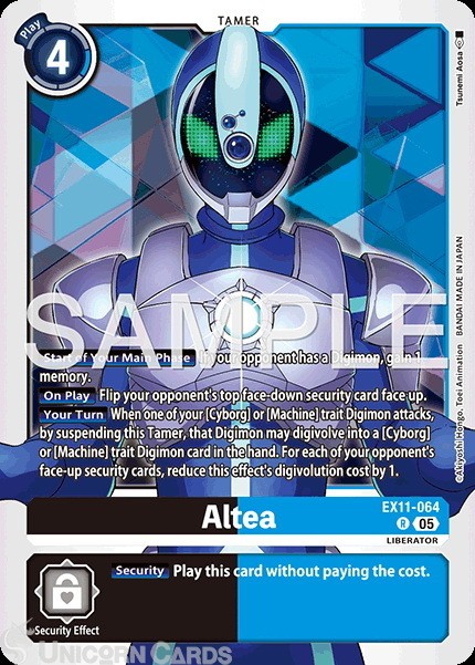 EX11-064 Altea : Rare Digimon Card : EX11: Dawn of Liberator