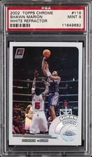 2002 TOPPS CHROME WHITE REFRACTOR #116 SHAWN MARION #/249 PSA 9