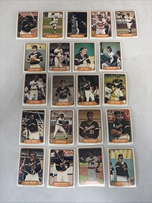 1982 Fleer Baseball San Francisco Giants Team Set 21 Cards - Morgan, Blue