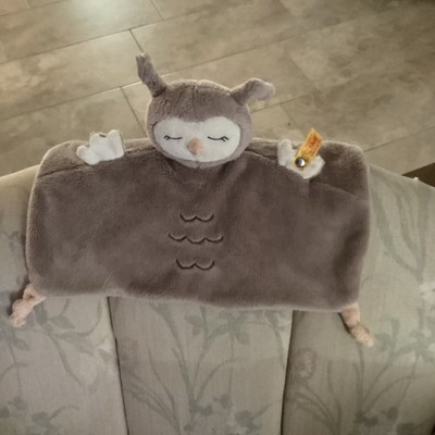 Steiff Ollie Owl Lovey Security Blanket German Toy Baby Plush 241857