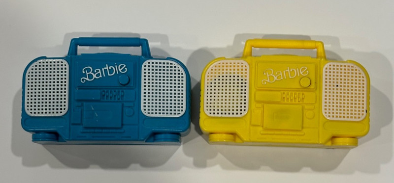 2 Vintage 90's Barbie Ken Doll Mattel Rappin Rockin Boom Box Music Works!!!