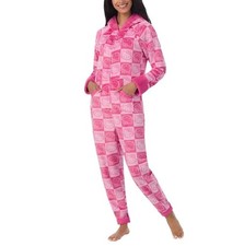 Hello Kitty One Piece Pajama, Sleeve Cuffs And Hood, Pink, Small