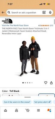 The North Face Teen north Down Tri Climate 3 In 1 Jacket | Water Proof ,