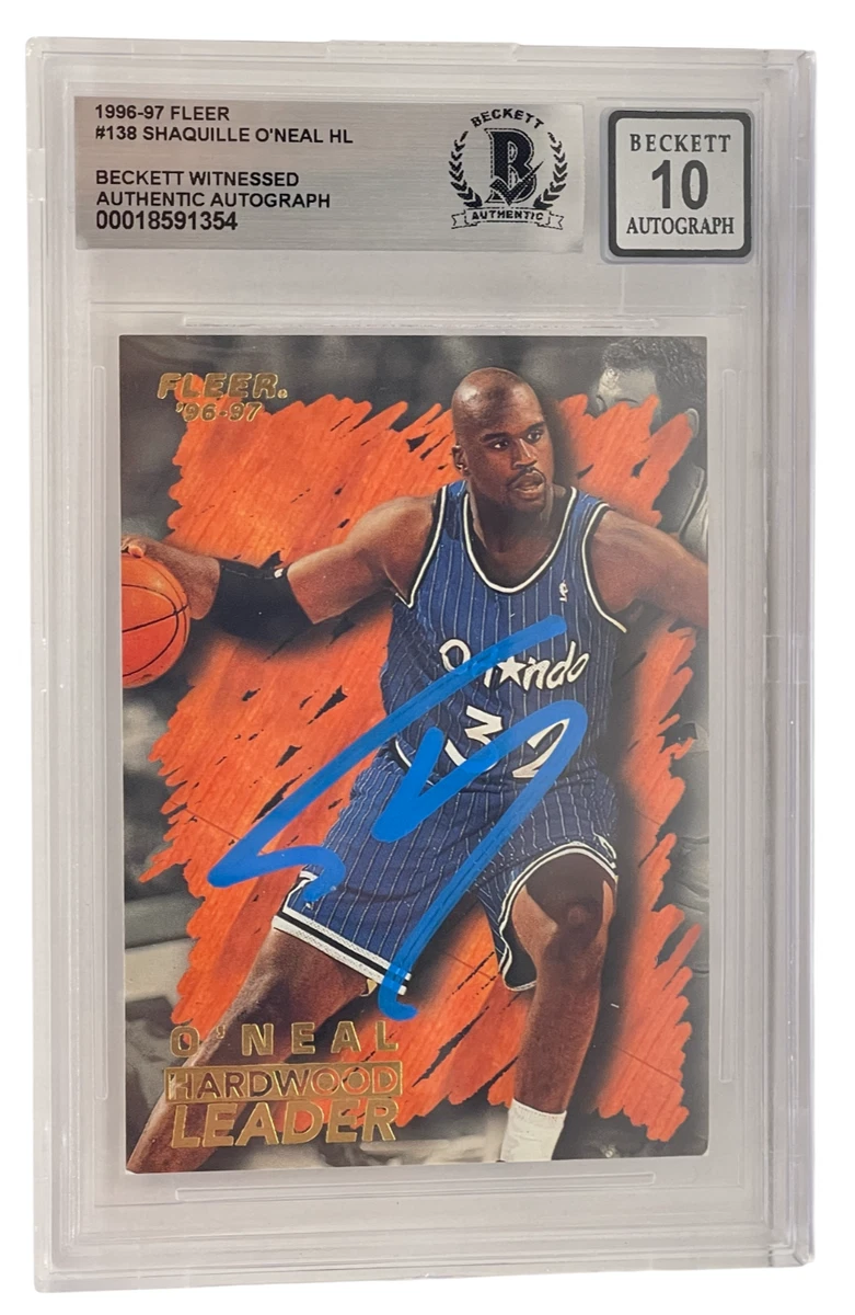 Fleer Shaquille O'Neal Basketball Autographed Sports Trading Cards