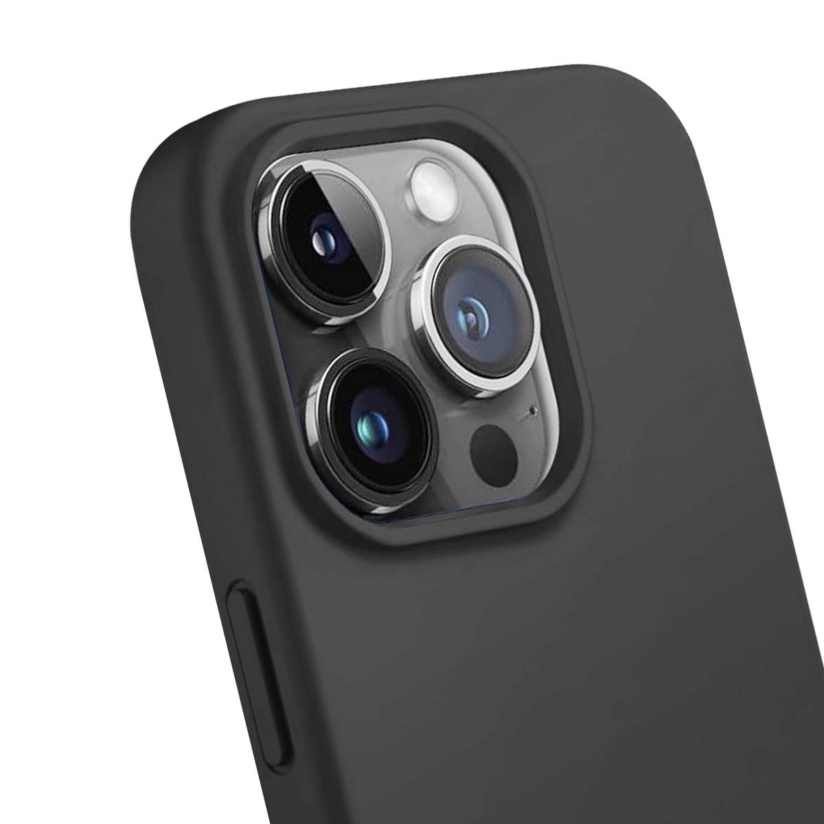 Coque iPhone 14 Pro Max en silicone premium Jaym Noir avec doublure microfibre luxe - 2