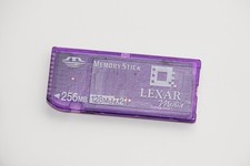  Genuine Lexar Media 256MB 128MB x2 Memory Stick for Sony Cameras / Tested 