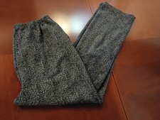 Lands End Womens XLT 18 Pants Black Speckled Sport Knit Straight Leg Pull On
