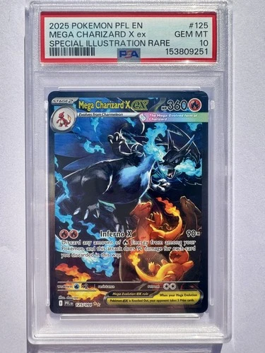 Pokemon 2025 Mega Charizard X ex 125/094 GEM MINT PSA 10 SIR 💎💎💎