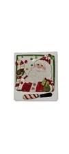 Fitz and Floyd Hiliday/Christmas Santa Snack Plate With Spreader