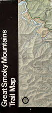 1982 GREAT SMOKY MOUNTAINS TRAIL MAP   NATIONAL PARK SERVICE UNIGRID BROCHURE