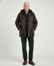 Barbour Winter Bedale Waxed Cotton Jacket Size L RETAIL 530 Brown