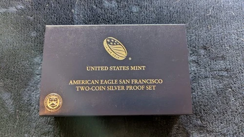 2012 S Reverse Proof Silver Eagle 2 Coin San Francisco Set With Box and COA