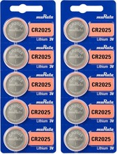 Murata CR2025 Battery DL2025 ECR2025 3V Lithium Coin Cell 10 Batteries